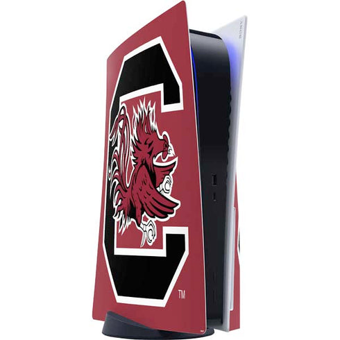 University of South Carolina Gamecocks Logo Red PS5 Console Skin